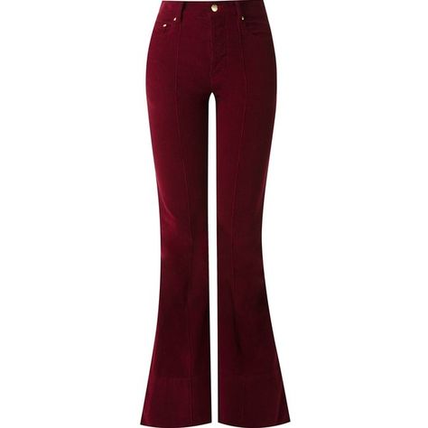 Amapô flared velvet trousers ($271) ❤ liked on Polyvore featuring pants, red, red pants, high waisted flare pants, red velvet pants, high rise pants and velvet flare pants Red Flared Jeans, Red Bellbottoms, Red Flared Pants, Red Flare Jeans, Red Flare Pants, Red High Waisted Pants, Flare Jean Outfit, Red Velvet Pants, Beatles Fashion