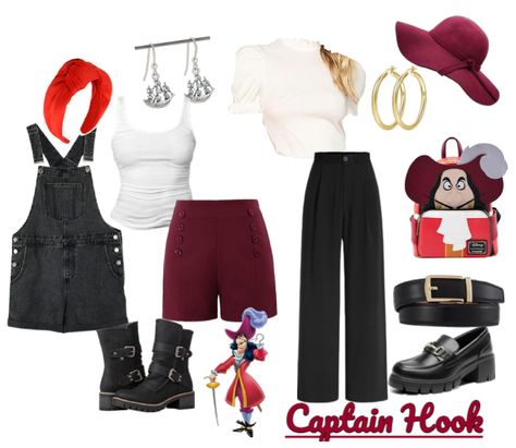 Captain Hook Disneybound, Harry Hook, Character Clothes, Disney Bounds, Movie Inspired Outfits, Disney World Outfits, Disney Villain, Disney Bounding, Disney Bound Outfits