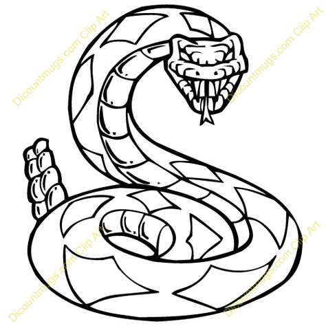 this Rattlesnake Clip Art. | Clipart Panda - Free Clipart Images Circular Tattoo, Tattoo Black And White, Snake Painting, Snake Coloring Pages, Snake Drawing, Color Drawing Art, Snake Art, Tattoo Black, White Tattoo