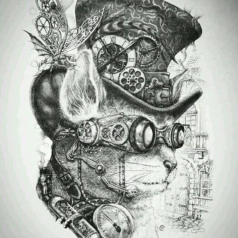 Steampunk Cowboy, Steampunk Painting, Steampunk Drawing, Steampunk Coloring, Steampunk Tattoo, Steampunk Illustration, Steampunk Animals, Steampunk Artwork, Steampunk Tendencies