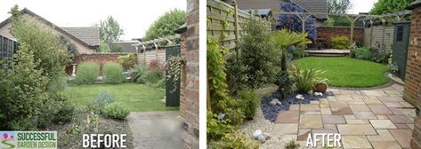 Before and After Garden Design Backyard Ideas For Small Yards, Narrow Garden, Family Garden, Landscape Plans, Beautiful Backyards, Backyard Makeover, Small Garden Design, Gorgeous Gardens, Garden Layout