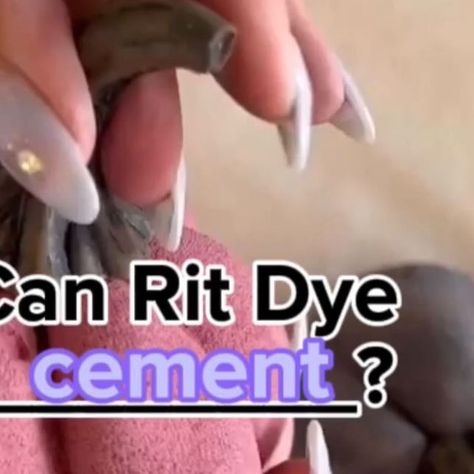 Rit Dye I Fabric Dye on Instagram: "In this episode of ‘Can Rit Dye…’ we’re attempting to dye cement 😳 Don’t worry if you don’t have fancy concrete molds, we’re just using some old tights and twine. 🧦 Here are some of our findings from this little experiment 👩🏻‍🔬👇 👉 Mix according to the cement directions replacing the water with a Rit Dye All-Purpose Liquid Dye 👉 Colors will be muted since cement tends to have a grey cast 👉 Make sure to wear protective mask, goggles and gloves when work Coloring Cement Diy, How To Mix Cement Diy, How To Dye Fabric With Rit, Pink Rit Dye, Rit Dye More Synthetic, Cement Clay, Concrete Dye, Clay Recipes, Cement Statues