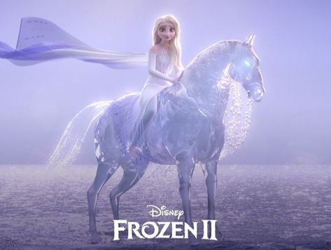 Elsa Horse, Frozen Clips, Horse Fanart, The Water Horse, Princess Horse, Disney Horses, Elsa Frozen 2, Frozen Love, Frozen Wallpaper