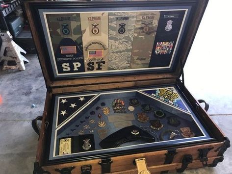 Army Retirement Shadow Box Ideas, Air Force Retirement Ceremony Ideas, Air Force Retirement Shadow Box Ideas, Army Retirement Party Ideas For Men, Air Force Shadow Box Ideas, Uniform Shadow Box Ideas, Army Shadow Box Ideas, Navy Shadow Box Ideas, Retirement Shadow Box Ideas