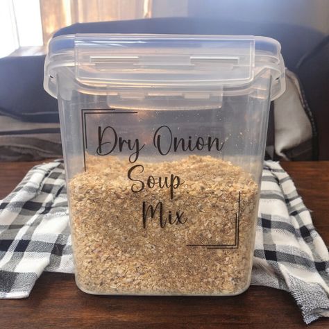 Homemade Dry Onion Soup Mix Dry Potato Soup Mix Recipes, Homemade Dry Soup Mixes, Dry Onion Soup Mix Diy, Home Made Onion Soup Mix Easy, Dry Onion Soup Mix Recipe, Homemade Dry Onion Soup Mix Recipe, Diy Dry Soup Mixes In A Jar, Chocolate Milk Mix, Soup Onion