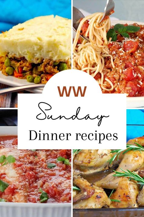 Delicious and healthy WW Sunday dinner recipes (with ww points) that will satisfy the whole family, without compromising on taste. W W Recipes, Weight Watcher Recipes With Points 2023, Ww Comfort Food Recipes, Family Weight Watchers Recipes, Weight Watchers Points Recipes, Ww Family Dinners, Low Calorie Sunday Dinner Ideas, Ww Dinners For Family, Weight Watchers Recipes Dinner 2024