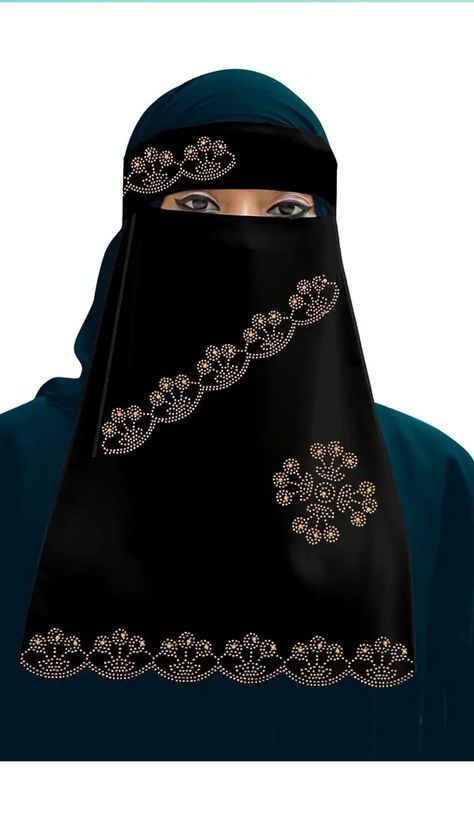 Abaya Niqab, Design Hijab, Hijab Abaya, Nose Piece, Niqab, Muslim Women, Diamond Stone, Black Diamond, Latest Design