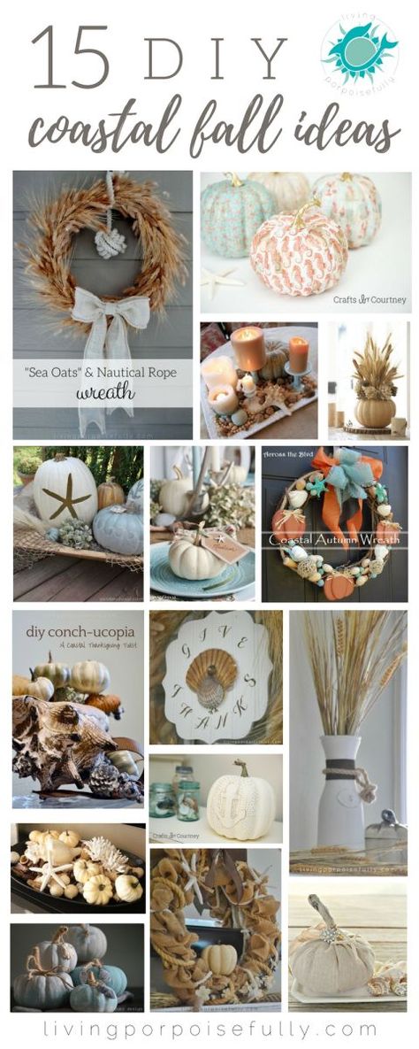 Fall Decor Ideas For Bedroom, Coastal Fall Decor Ideas, Decor Ideas For Bedroom, Coastal Fall, Decorate For Fall, Fall Beach, Fall Decorating Ideas, Coastal Holiday, Fall Decor Ideas