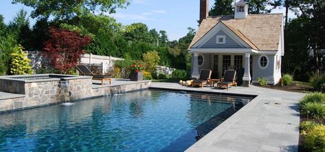 Gunite Pools, Massachusetts Cape Cod, Traditional Pool, Gunite Swimming Pool, Building A Swimming Pool, Swimming Pool Construction, Pool Finishes, Luxury Swimming Pools, Pool Colors