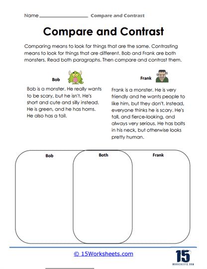 Similarities And Differences Activities, Compare And Contrast Worksheet, Teacher Lesson Plans Elementary, Compare And Contrast Activities, Compare Contrast Activities, Activities For Grade 1, Topics For Research, Worksheet Kindergarten, Worksheet Preschool