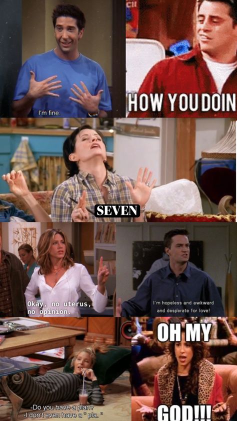 Friends Facts, Funny Tv Quotes, Scrapbook Friends, Chandler Friends, Friends Tv Quotes, Friends Memes, Friends Logo, Friends Quote, Friends Best Moments