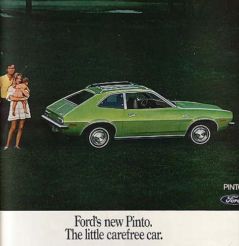 Subcompact Cars, Ford Pinto, Mother Jones, Popular Mechanics, Compact Cars, 50 Years Ago, Ford Thunderbird, Junk Drawer, Car Ads