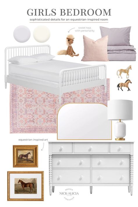 Equestrian Inspired Bedroom, Girls Bedroom Furniture Ideas, Girls Equestrian Bedroom, Equestrian Girls Bedroom, Classic Girls Bedroom, Bedroom Design Plan, Girl Horse Room, Equestrian Bedroom, Horse Girls Bedroom