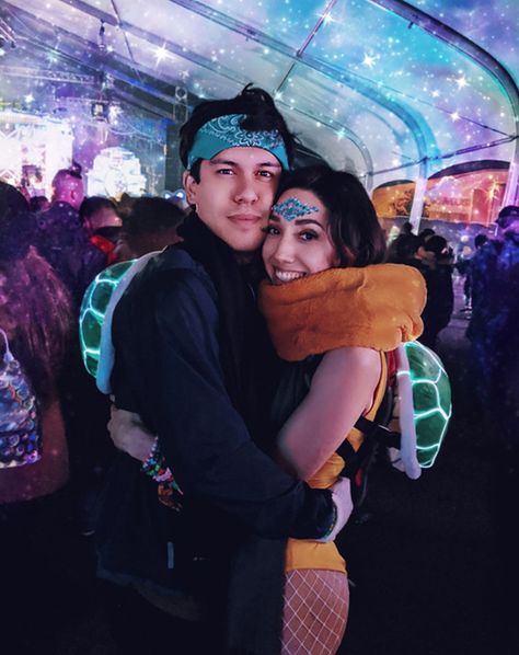 Escape Rave Couple Outfits, Rave Bag Essentials, Rave Backpack, Rave Bae, Mushroom Totem Rave, Rage Game, Rave Wear, Rave Outfits, Festival Fashion