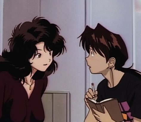 90s Anime Curly Hair, Anime Reading Aesthetic, Retro Anime Art Style, 90s Anime Style, Anime Curly Hair, 90 Anime, Recent Anime, Anime Christmas, 90s Cartoon