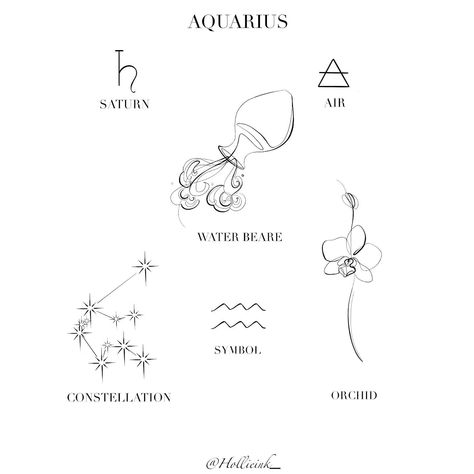 Tattoo Ideas Astrology, Tattoos Feminine, Tattoos Quote, Tattoos Fine Line, Tattoos Abstract, Aquarius Constellation Tattoo, Tattoos Floral, Mandala Tattoos, Astrology Tattoo