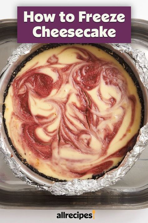 Freeze Cheesecake, Freezing Cheesecake, Freezing Cream Cheese, Recipes To Freeze, Freezing Cheese, Freezing Peaches, Freezer Desserts, Freeze Pizza Dough, Frozen Cheesecake