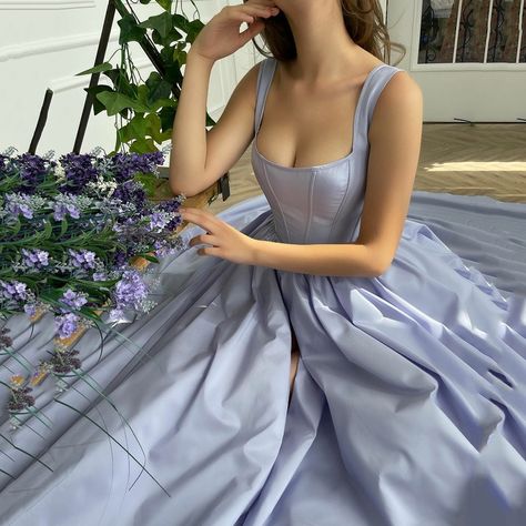 Prom Dress With Pockets, Lavender Prom Dresses, Corset Gown, Satin Homecoming Dress, Prom Dresses With Pockets, Exclusive Dress, Satin Prom Dress, Feather Dress, Long Sleeve Short Dress