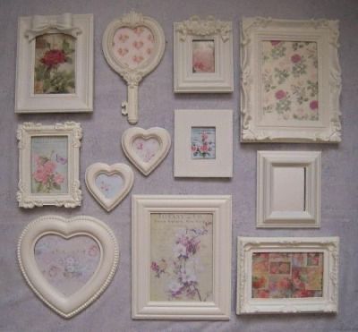 Shabby Chic Photo Frames, Roses Pictures, Styl Shabby Chic, Frames Ideas, Lace Ideas, Chic Bedrooms, Shabby Chic Room, Shabby Chic Frames, Shabby Chic Living