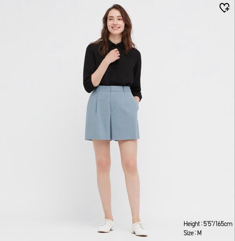 Uniqlo Shorts, Smart Shorts, Uniqlo Women, Uniqlo, Short Dresses, Lookbook, Summer Fashion, Womens Shorts, Green