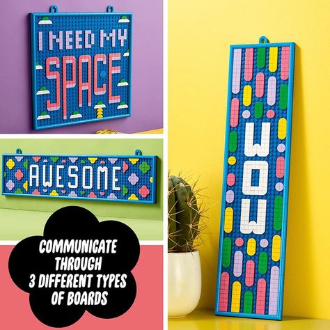 Lego Dots Message Board Ideas, Message Board Diy, Diy Message Board, Lego Letters, Diy Crafts Decor, Diy Fans, Lego Dots, Lego Print, Best Lego Sets