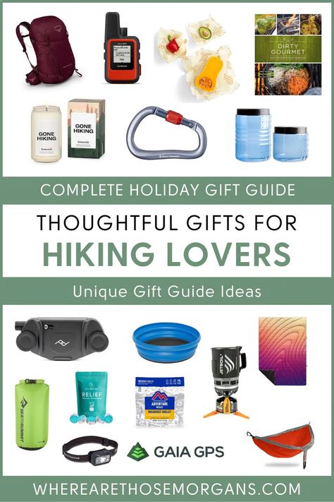 Best Gifts For Hikers: Top 35 Hiking Gift Ideas For Him And Her Mens Hiking Gifts, Hiking Christmas Gifts, Hiking Gifts For Him, Gift Ideas For Hikers, Outdoorsy Boyfriend Gifts, Outdoorsy Gift Basket, Hiking Gifts Women, Gifts For Hikers Men, Outdoorsy Gifts For Him