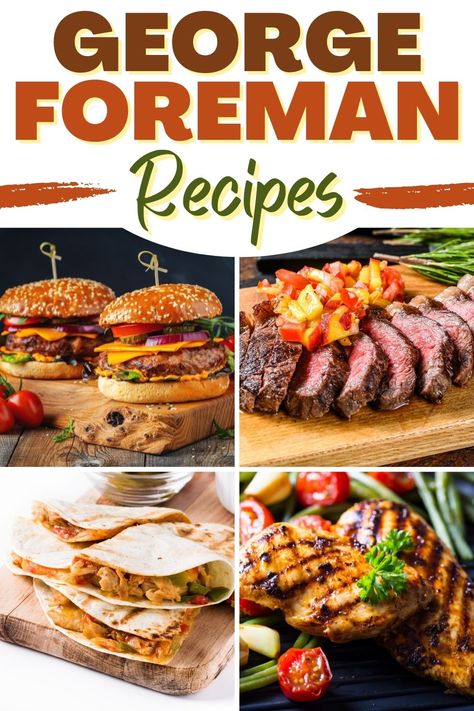 With these George Foreman recipes, you can delight in your grilled meats and vegetables even when it’s freezing cold! From chicken to salmon to burgers, get ready to get grilling. Contact Grill Recipes, Inside Grill Recipes, Foreman Grill Recipes, George Foreman Beyond Grill Recipes, Electric Grill Recipes, Electric Grill Recipes Indoor, George Foreman Grill Recipes Healthy, Gorge Foreman Grill Recipes, George Foreman Grill Recipes Sandwiches