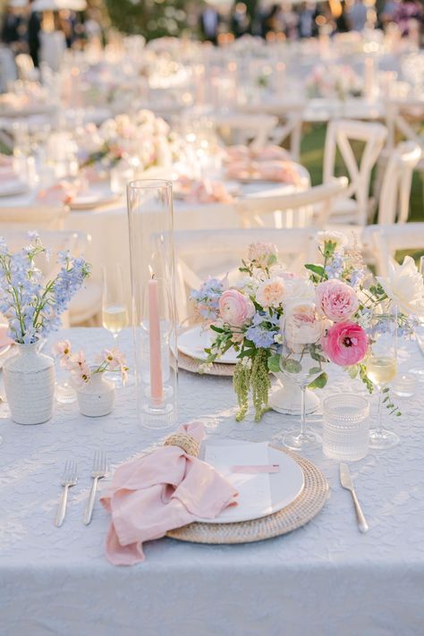 Storybook Pastel - CH&LER Bridgerton Pastel Wedding, Soft Pastel Wedding Flowers, Baby Pink Wedding Theme, Pink And White Wedding Theme, Pastel Wedding Centerpieces, Pastel Color Wedding, Spring Pastel Wedding, Pale Pink Weddings, Pastel Wedding Theme