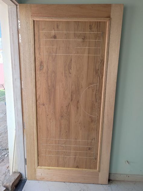 Main ply door in golden chaamp wood and teak ply Door Design, Armoire, Teak, Doors, Wood, Furniture, Home Decor, Design, Home Décor