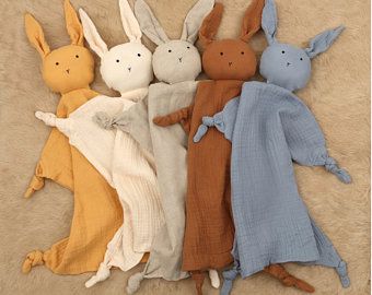 Animal Security Blanket, Baby Lovies, Lovey Blanket, Baby Burp Cloths, Baby Towel, Baby Bunny, Security Blanket, Baby Bunnies, Cotton Muslin