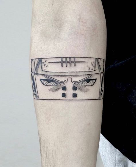 Pain Anime Panel Tattoo Ideas, Pains Eyes Tattoo Naruto, Naruto Panel Tattoo, Naruto Eye Tattoo, Pain Eyes Naruto, Naruto Minimalist Tattoo, Anime Minimalist Tattoo, Naruto Eyes Tattoo, Naruto Shippuden Tattoo Ideas