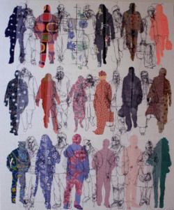 Rosie James Textiles, Layered Textile Art, Layers Textiles, Identity Textiles, Rosie James, Gcse Textiles, Textile Collection, A Level Textiles, Fashion Illustration Collage