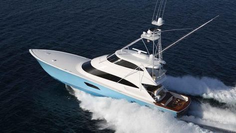 Hatteras Yachts, Viking Yachts, Marlin Fishing, Power Boats For Sale, Sport Yacht, Sport Fishing Boats, Cat Engines, Yacht Builders, Used Boat For Sale