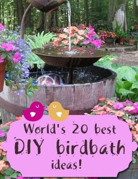 World’s 20 Best DIY Birdbath Ideas – Home and Garden Diy Birdbath Ideas, Birdbath Ideas, Diy Birdbath, Diy Bird Bath, Outdoor Crafts, Have Inspiration, Unique Gardens, Worlds Best, Ideas Garden