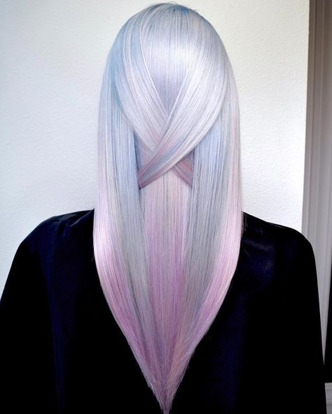 Metallic Hair Color, Hair Color 2017, Holographic Hair, Dip Dye Hair, Hairstyles Bun, Hair Color Pastel, Hair Color Purple, Platinum Hair, Trendy Hair Color