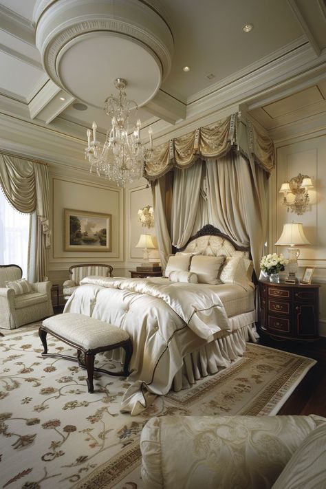 "Traditional Bedroom Ideas bring timeless elegance and classic charm to your sleeping space. 🛏️✨ Featuring rich fabrics, ornate furniture, and sophisticated decor, these bedrooms create a warm and inviting atmosphere. Discover how to design a bedroom that exudes comfort and grace with Traditional Bedroom Ideas! 🌿🏡 #TraditionalBedroom #ClassicDesign #ElegantInteriors #BedroomInspiration 🛏️✨" Elegant Bedroom Ideas Luxury, Classic Bedroom Design, Bedroom Ideas Luxury, Luxury Master Suite, Elegant Bedroom Design, Vintage Bedroom Ideas, Modern Bedroom Ideas, Bedroom Ideas Inspiration, Big Bedrooms