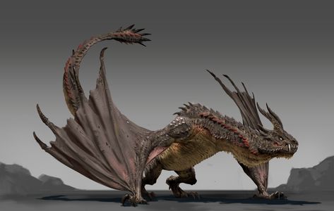 Dragon Concept Art, Wyvern Dragon, Daena Targaryen, Dragon Concept, Legendary Dragons, Beast Creature, Dragon Artwork Fantasy, Mythical Animal, Fantasy Beasts