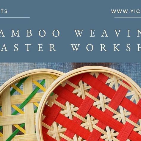 New bamboo weaving coaster workshop this Sunday 🎋🎍  Fun and relaxing two hours to learn basic bamboo crafts and make two bamboo wea... | Instagram Weaving Bamboo, Bamboo Baskets, Bamboo Hats, Bamboo Crafts, Bamboo Basket, Bamboo Weaving, Applied Arts, Weaving Patterns, Pattern Books