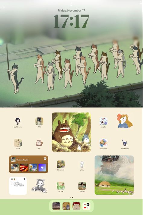 studio ghibli anime manga apple iphone ipad ios widget wallpaper background homescreen lockscreen Wallpaper With Widgets, Widgets Iphone, Studio Ghibli Wallpaper, Ghibli Wallpaper, Ipad Lockscreen, Ipad Essentials, Cute Home Screens, Custom Ipad, Widget Design