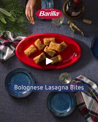 A Bite-Sized Twist On Bolognese Lasagna | This season, enjoy crispy and flavorful lasagna bites. A delicious and unique appetizer for your next holiday get together. Make it easy using Barilla... | By Barilla Bolognese Lasagna, Lasagna Bites, Unique Appetizers, Make It Easy, Next Holiday, Lasagna, Appetizer, Make It, Twist