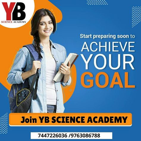 Yb science academy - best coaching institute in Aurangabad Institute Advertisement Poster, Institute Poster Design, Coaching Poster, Tuition Advertisement, School Advertising, College Poster, Education Banner, Education Poster Design, Coaching Institute