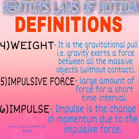 Definitions of some important terms. Physics Basic Definitions, Newton's Laws Of Motion, Newton's Laws, Newtons Laws Of Motion, Laws Of Motion, Chemistry Basics, Newtons Laws, Health And Nutrition, Chemistry