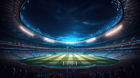 Nighttime View Of A 3d Rendered Football Stadium#pikbest#Backgrounds#Others Football Background Design, Football Stadium Background, Modern Classic Bathroom, Stadium Background, Background Football, Ball Background, Sport Background, Football Background, Stadium Design