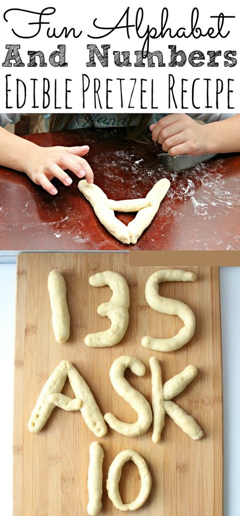 Fun Alphabet Numbers Pretzel Snack Recipe Pretzel Snack Recipes, Snack Meals, Classroom Cooking, Letter Activity, Preschool Cooking, Kids Snack Food, Cooking In The Classroom, Pretzel Snacks, Kids In The Kitchen