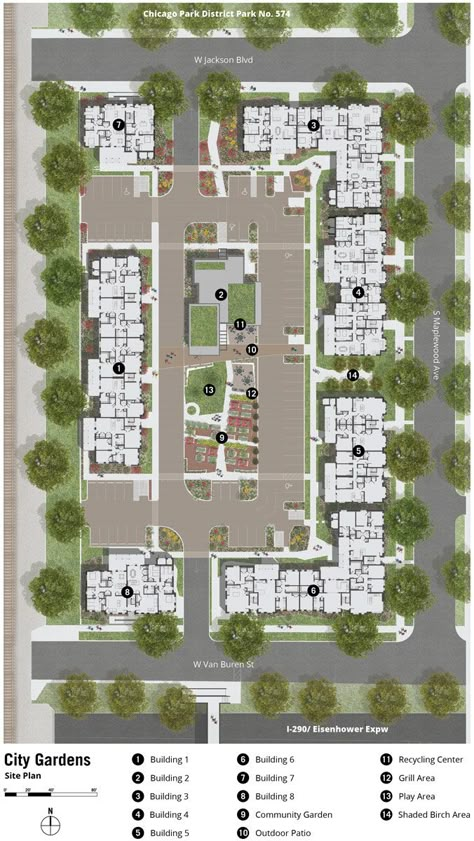 City Gardens, Chicago, IL » LBBA Plan Rendering Architecture Photoshop, Plan Rendering Architecture, Housing Masterplan, Architecture Photoshop, Social Housing Architecture, Site Plan Design, Plan Rendering, Rendering Architecture, City Gardens