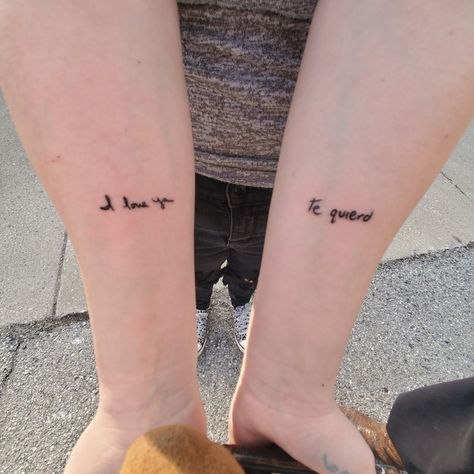 This is my first tattoos!! I got them on St. Patrick's Day and im in love with them. I got them for my grandparents, its their hand writing with the saying 'I love you' my grandmas, on the right, and grandpas, on the left. I love them sm and can't wait to get more 💗 First Tattoos, Hand Writing, First Tattoo, Im In Love, Tattoo Quotes, I Love You, In Love, Love You, I Love