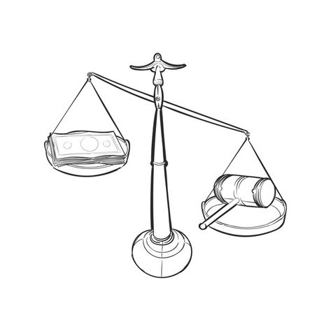 Hand drawing illustration of justice con... | Free Vector #Freepik #freevector #icon Corruption Design Art, Corruption Drawing Ideas, Anti Corruption Drawing Ideas, Corruption Drawing, Corruption Poster, Justice Scale, Balance Tattoo, Earth Drawings, Anti Corruption