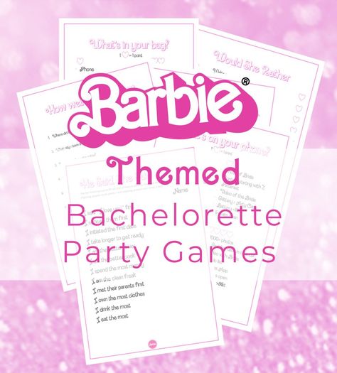 19 Amazon products for your Barbie - themed Hen Party - HowToHen Barbie Themed Bachelorette Party, Barbie Bday, Bridal Shower Games Funny, Easy Party Games, Icebreaker Games, Barbie Bachelorette, Golden Barbie, Themed Bachelorette Party, Lab Week