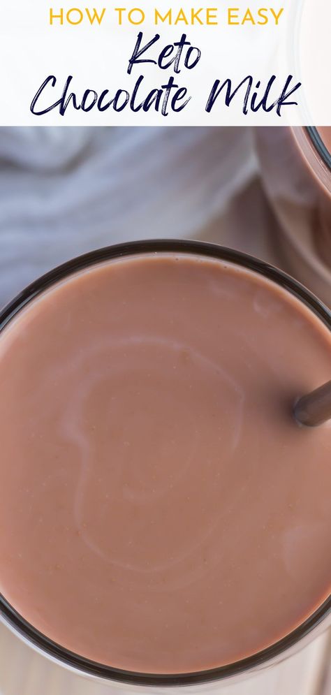 Chocolate Milk Recipe, Chocolate Milk Mix, Keto Milk, Chocolate Milk Powder, Milk Chocolate Recipes, Kid Friendly Drinks, Keto Drink, Keto Chocolate, Hot Chocolate Mix