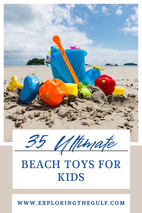 Discover the best beach toys for children, perfect for enhancing playtime by the sea. From sandcastle-building kits to water games, these toys are ideal for entertaining kids of all ages on a sunny beach day. Beach Must Haves For Toddlers, Cheap Playtime Sets For Beach Season, Toddler Beach Tips, Beach Toys For Kids, Baby Beach Toys, Sunny Beach Day, Backyard Sandbox, Entertaining Kids, Beach & Sand Toys